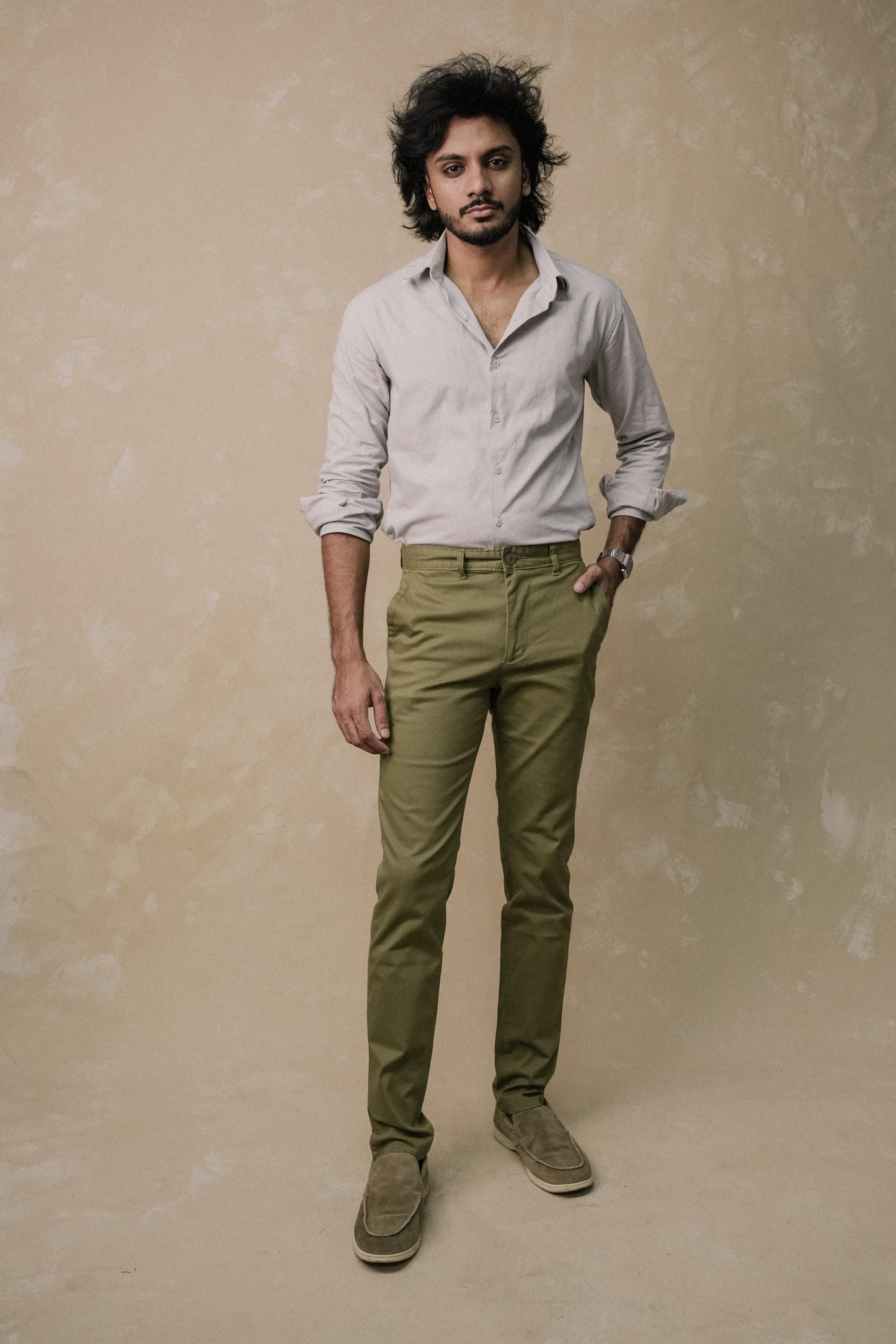 Chino Pant - Mustard Green