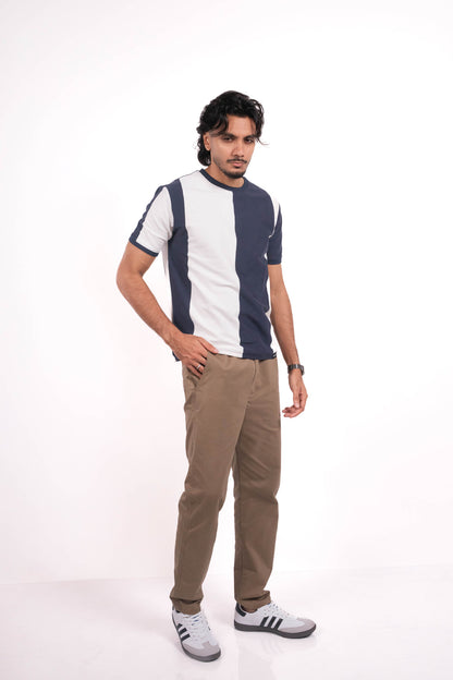 Monoline Crop Tshirt - Midnight Blue