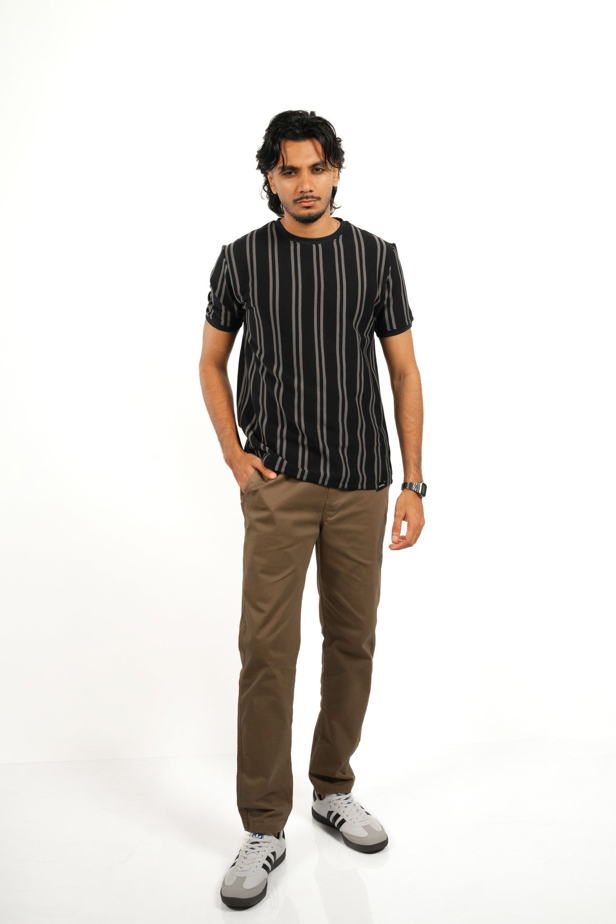 Monoline Crop Tshirt - Black