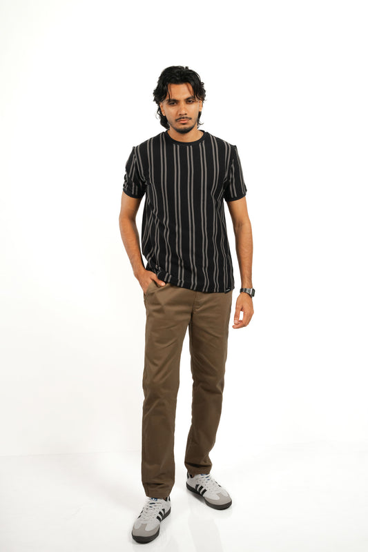 Monoline Crop Tshirt - Black