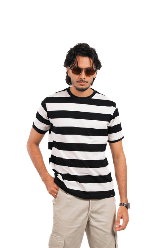Monostrip Tshirts - Black/White