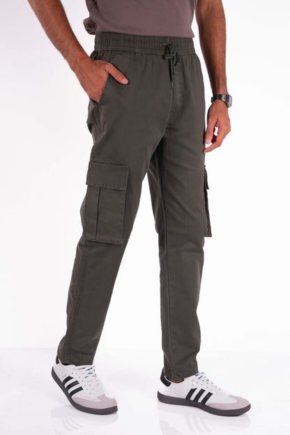 Slim Fit Cargo - Army Green