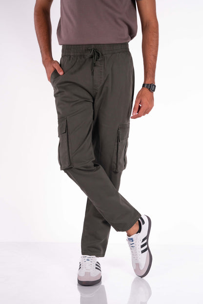Slim Fit Cargo - Army Green