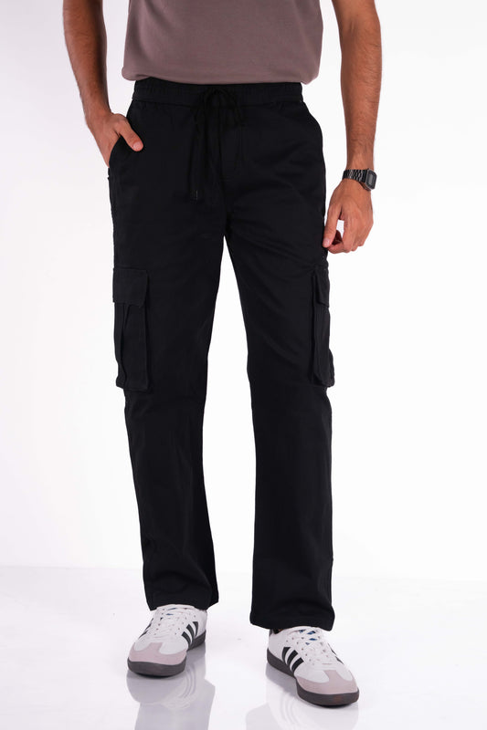 Straight Fit Cargo - Black