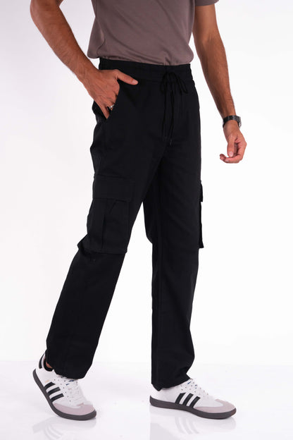 Straight Fit Cargo - Black