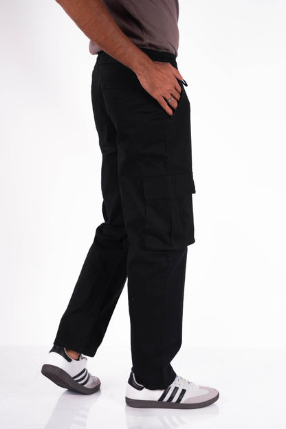 Straight Fit Cargo - Black
