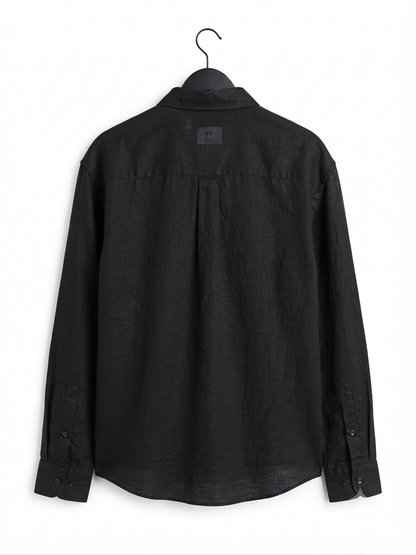 H&M Linen Shirt Long sleeves - Black