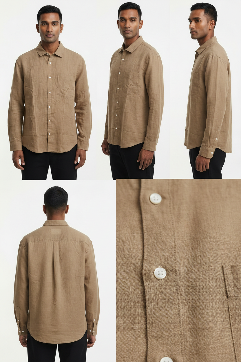H&M Linen Shirt Long sleeves