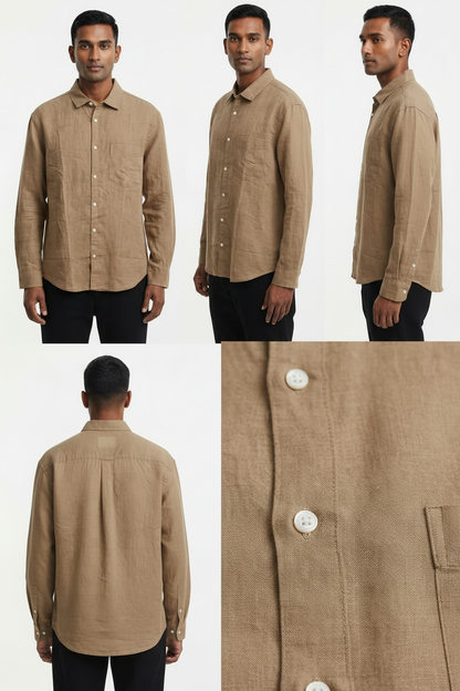 H&M Linen Shirt Long sleeves