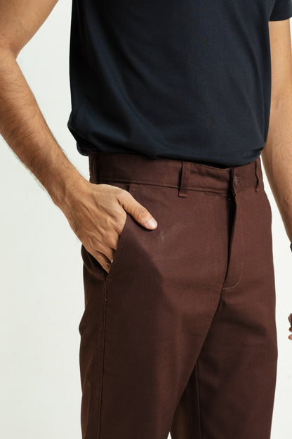 Chino Pant - Dark Burgundy