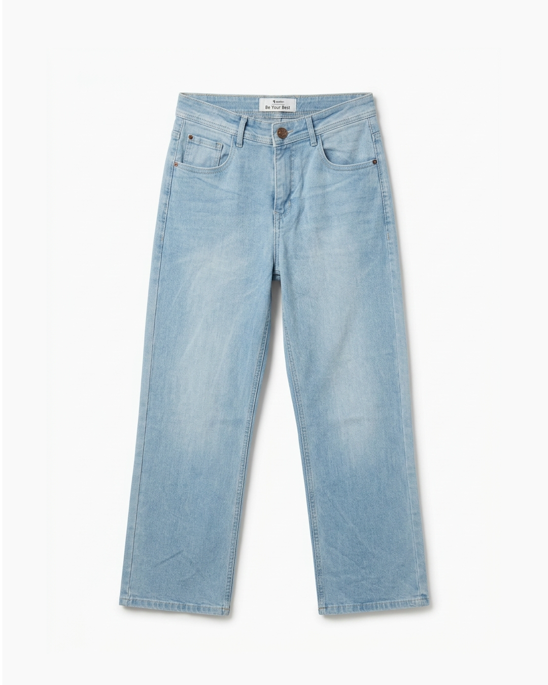 Straight Fit Denim - Ice Blue