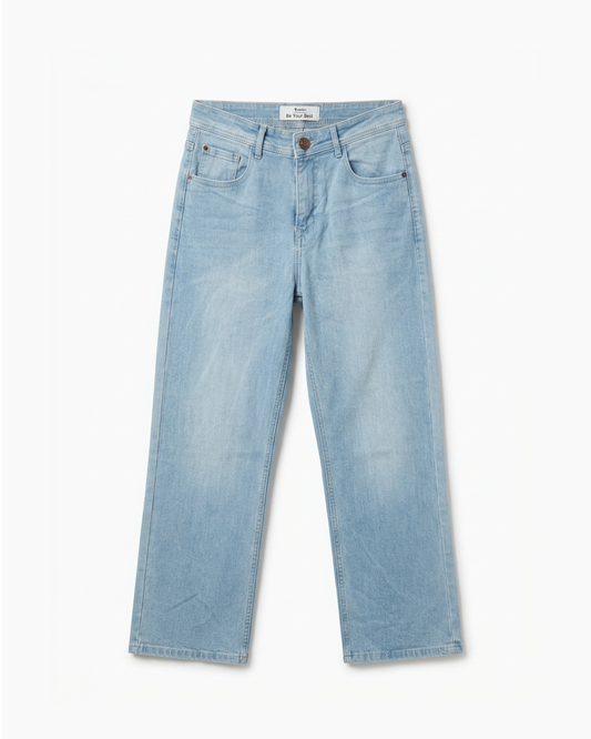 Straight Fit Denim - Ice Blue